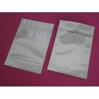 Putih keperakan 3 Side Custom cetak Aluminium Foil Cooking Bag dengan Zipper