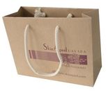 Brown Kraft Paper Bag Cetak Disesuaikan Dengan Tali untuk Hadiah / Belanja