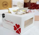 Kotak Kue Keju Kotak Kertas Kemasan Kotak Kertas Kartu Putih untuk Wadah Makanan Ringan
