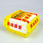 Kotak Kertas Hamburger Sekali Pakai Food Grade Kemasan Kotak Dengan Logo Disesuaikan
