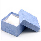 Kemasan Kotak Kertas Kado Buatan Tangan Mewah yang Disesuaikan, Kotak Perhiasan Kertas Lipat Biru