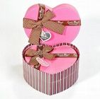 Kotak hadiah kertas daur ulang dekoratif berbentuk hati mewah, Pink Paper Box for Chocolate