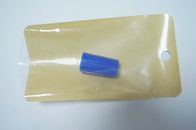 Transparan Depan Brown Kraft Paper Packaging Bag Heat Seal Pouch Dengan Kecil Lubang Gantung
