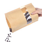 Tas Kertas Kraft Food Grade Dengan Jendela Jelas / Tas Mylay Untuk Kacang, Permen, Roti, Kopi