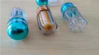 Biru Segi Delapan Bentuk Botol Pil Plastik Bening Botol Obat Kosong