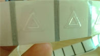 Transparan 2500pcs Kecilkan Lengan Label Segitiga Sticker Roll dengan Braille