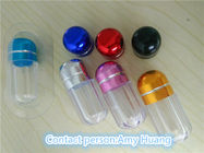 Botol Pil Plastik Obat Kecil Kosong Dengan Topi Merah / Biru / Ungu