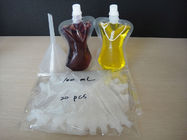 4oz 8oz 16oz 32oz PA / PE Stand up Transparent Spout Bag untuk Kemasan Anggur