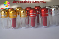 Biru / Emas / Merah / Perak Kapsul Bentuk Botol Pil Dengan Logam Capsex pil botol wadah botol pil plastik untuk dijual