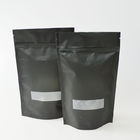 Matte Stand Up Coffee Bean Packaging Bags Plastik Tas Kopi Cetak Kustom Dengan Katup