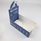 Kotak kemasan tampilan karton yang mengkilap/matte surface finish untuk snack bar cokelat