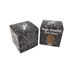 Kualitas tinggi Custom kotak kertas hitam persegi dengan depan khusus jendela berongga kemasan makanan kotak hadiah kertas putih