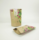 Custom Food Grade PLA Brown Kraft Paper Bags Pet Treats Food Cookies Eatable Packaging Bags With Window Mylar Bag Zipper