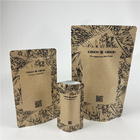 Promosi Stand Up Bag Food Grade Heat Seal Printed Biodegradable Custom Food Kraft Paper Bag Dengan Zipper