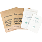 Tas Kertas Kraft Putih Biodegradable Khusus untuk Kacang Bubuk Makanan Hewan Peliharaan Kantong Kemasan Kertas Bumbu