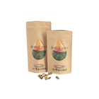 Harga Grosir Kantong Kertas Kraft Putih untuk Mango Powder Nuts Makanan Hewan Peliharaan Biodegradable Zipper Bau Proof Paper Packaging B