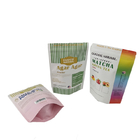 Custom Food Grade PLA Brown Kraft Paper Bags Mango Powder Food Pet Treats Eatable Packaging Bags Mylar Dengan Ritsleting