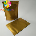 Kemasan Tas Snack Glod Color, Zipper Stand Up Bags Untuk Protein Powder / Dry Nut