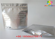 Glossy Silver Stand Up Pouch Aluminium Foil Packaging Bag Bahan Plastik Bening