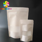 Stand Up Pouch Putih Kraft Paper Bag Kemasan Doy Pack Zipper Lock Untuk Milk Protein Powder