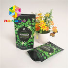 Stand Up Ziplock Kantong Plastik Kemasan Aluminium Foil Berjajar Matcha Powder Green Tea Bag