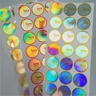 PVC Transparan Menyusut Lengan Label Barcode Metallic Holographic Untuk Kotak / Botol Pil