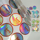 PVC Transparan Menyusut Lengan Label Barcode Metallic Holographic Untuk Kotak / Botol Pil