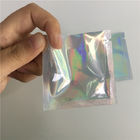SGS / FDA Aluminium Foil Tas Makeup Kemasan Mylar Reusable Tiga Sisi Disegel