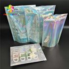 Metallic Label Sticker Holographic Foil Packaging Bags Self Adhesive Untuk Edible Glitter / Shimmer