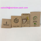 PE Dilapisi Ziplock Packing Bags Kertas Sachet Pouch Disesuaikan Ukuran Kraft Bags Untuk Kopi / Teh / Snack