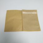 Brown Kraft Tea Bags Packaging Flatlocklock Mylar 12 * 17.5cm Customed Printing