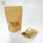 Kraft Paper Snack Bag Packaging Mylar Ziplock Bukti Kelembaban Untuk Kemasan Bubuk Buah Kering