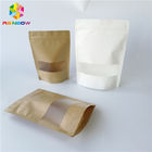 Kemasan Makanan Plastik Laminasi Reusable White Brown Paper Disesuaikan Percetakan