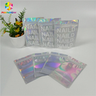 Mylar Glossy Make Up Organizer Kosmetik Bag Holographic Foil Clear Window Dengan Logo Kustom