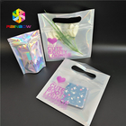 Gravure Printing Tas Kosmetik Plastik Bening Top Menangani Holographic Foil Untuk Pakaian / Sarung Tangan