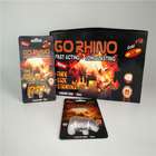 Botol Pil Plastik Kapsul Kartu Blister Kemasan Go Rhino Gold 3D Set Lengkap