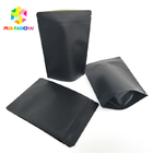 Black Kraft Paper Bag Packaging Logo Kustom Stand Up Pouch Zip Lock Dapat Didaur Ulang
