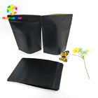 Black Kraft Paper Bag Packaging Logo Kustom Stand Up Pouch Zip Lock Dapat Didaur Ulang