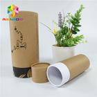 Brown Composite Push Up Paper Tube Kemasan Offset Printing Untuk Alat Berkebun