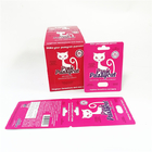 Tampilkan kartu kertas efek UV dengan kotak kemasan kartu Pink Pussycat kemasan blister