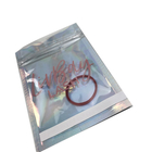 Clear Front CYMK Laminated Holographic Ziplock Pouch
