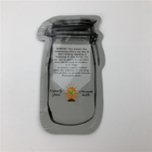Kantong Mason Jar Untuk Biji CBD CBD Flower Gummies THC Indica Leaf Kantong Kemasan Tidak Beraturan Dengan Ritsleting
