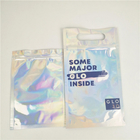 Glossy UV CMYK Zipper Holographic Bags Tas Kemasan Makanan Plastik MOPP