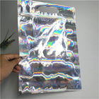 Tas Aluminium Foil Mylar yang Dapat Ditutup Kembali Zipper Lock Holographic Packaging Bag