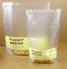 Cream Kuning Transparan PE / NY / PET Plastik Kantong Kemasan Jendela untuk Roti Makanan