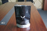 Stand Up Matte Black Foil Kantung Kemasan, Ziplock Window Coffee Bag Packaging
