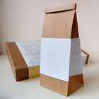 Tas Kertas Custom Made Polos Kuning Polos, Gusset Side Zipper Snack Packaging Bags