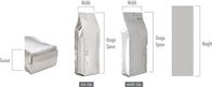 Bawah datar Matte Finish Aluminium Foil Pouch, Perak Tin Tie Coffee Kemasan Bag