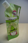 Green Drink Spout Pouch Packaging Die Cut Handle untuk LIquid Packaging