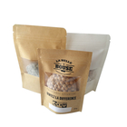 Reusable Snack Bag Packaging Kustom Dicetak Kraft Food Stand Up Pouch Sertifikat SGS